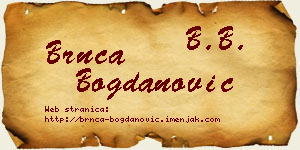 Brnča Bogdanović vizit kartica